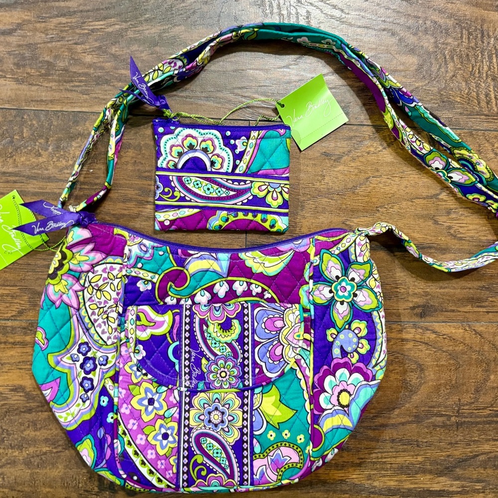 NWT Vera Bradley Heather Clare Crossbody & Coin Purse Set